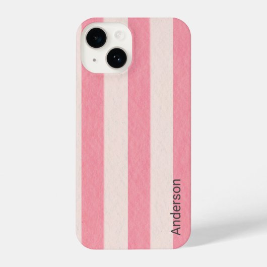 Modernes Eligant Retro Line Monogramm iPhone Hülle (Rückseite)