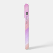 Modernes Eligant Retro Line Monogramm iPhone Hülle (Linke Seite)
