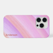 Modernes Eligant Retro Line Monogramm iPhone Hülle (Rückseite (Horizontal))