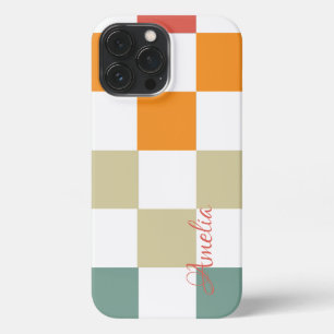 Modernes Eligant Retro Line Monogramm iPhone 13 Pro Max Hülle
