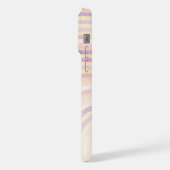 Modernes Eligant Retro Line Monogramm iPhone Hülle (Linke Seite)