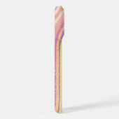 Modernes Eligant Retro Line Monogramm iPhone Hülle (Rechte Seite)