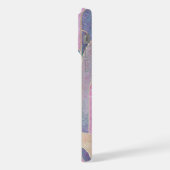 Modernes Eligant Retro Line Monogramm iPhone Hülle (Linke Seite)