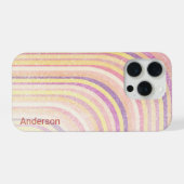 Modernes Eligant Retro Line Monogramm iPhone Hülle (Rückseite (Horizontal))