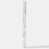 Modernes Eligant Retro Line Monogramm iPhone Hülle (Rechte Seite)