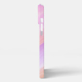 Modernes Eligant Retro Line Monogramm iPhone Hülle (Linke Seite)