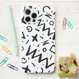 Modernes Eligant Retro Line Monogramm iPhone 12 Pro Max Hülle
