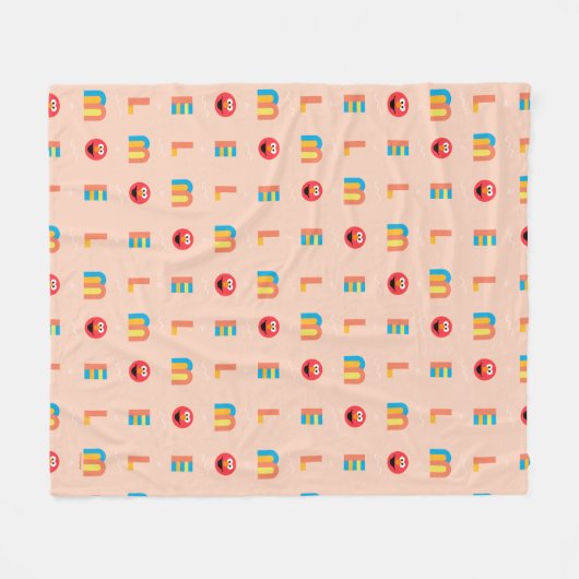 Modernes Elmo Muster Fleecedecke (Vorderseite (Horizontal))