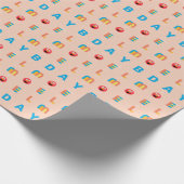 Modernes Elmo Muster Geschenkpapier (Ecke)