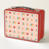 Modernes Elmo Muster Metall Brotdose (Rückseite)