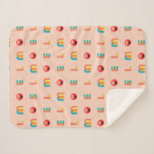 Modernes Elmo Muster Sherpadecke (Vorderseite (Horizontal))