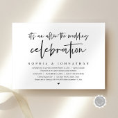 Modernes Elopement nach der Hochzeitsfeier Einladung