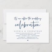 Modernes Elopement nach der Hochzeitsfeier Einladung (Vorderseite)