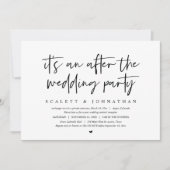 Modernes Elopement nach der Hochzeitsfeier Einladung (Vorderseite)