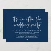 Modernes Elopement nach der Hochzeitsfeier Einladung (Vorne/Hinten)