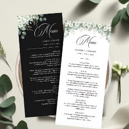 Modernes Emerald Greenerity Wedding Menu Menükarte