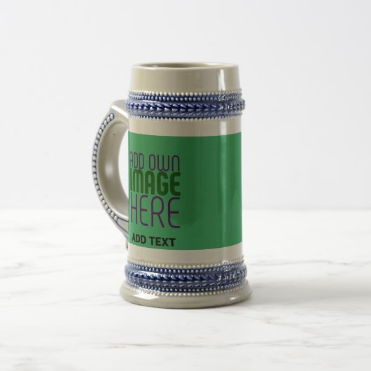 MODERNES EMERALD-GRÜNE BILDTEXTVORLAGE BIERGLAS (Vorderseite Links)