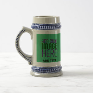 MODERNES EMERALD-GRÜNE BILDTEXTVORLAGE BIERGLAS