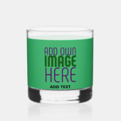 MODERNES EMERALD-GRÜNE BILDTEXTVORLAGE WHISKYGLAS (Rückseite)