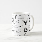 Modernes Enso-Muster im Sumi-e-Stil Kaffeetasse (VorderseiteRechts)