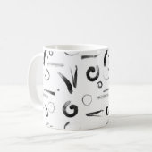 Modernes Enso-Muster im Sumi-e-Stil Kaffeetasse (Vorderseite Links)