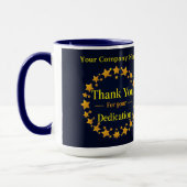 Modernes Erbe Danke für Ihre Hingabe Tasse (Links)