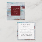 Modernes, erdfarbenes, Abstrakt gestrichenes Muste Quadratische Visitenkarte (Vorne/Hinten)