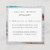 Modernes, erdfarbenes, Abstrakt gestrichenes Muste Quadratische Visitenkarte (Rückseite)