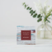 Modernes, erdfarbenes, Abstrakt gestrichenes Muste Quadratische Visitenkarte (Stehend Vorderseite)