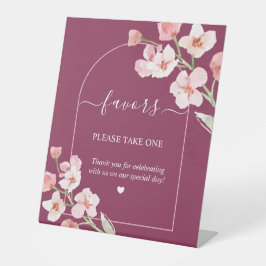 Modernes, erdfarbenes Blumenmuster - Zeichen Sockelschild