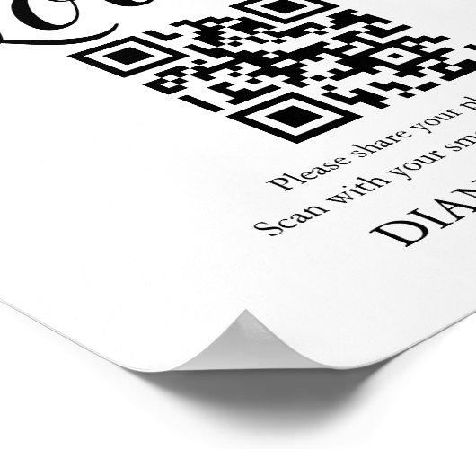 Modernes Erfassen der Liebe, die QR-Codezeichen ho Poster (Ecke)