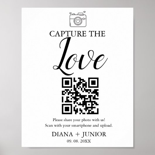 Modernes Erfassen der Liebe, die QR-Codezeichen ho Poster (Vorne)