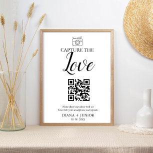 Modernes Erfassen der Liebe, die QR-Codezeichen ho Poster