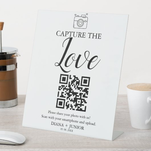 Modernes Erfassen der Liebe, die QR-Codezeichen ho Sockelschild (In Situ)