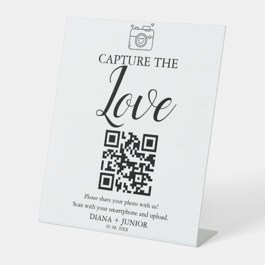 Modernes Erfassen der Liebe, die QR-Codezeichen ho Sockelschild (Vorderseite)