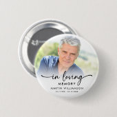 Modernes Erinnerungsstück In Liebe Erinnern Foto Button (Vorne & Hinten)