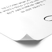 Modernes Erinnerungszeichen für immer Poster (Ecke)