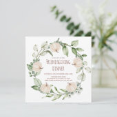 Modernes Erntedank Dinner Freundliches Festessen Einladung (Stehend Vorderseite)