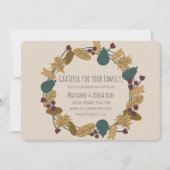 Modernes Erntedank Dinner Grateath Einladung (Vorderseite)