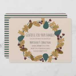 Modernes Erntedank Dinner Grateath Einladung