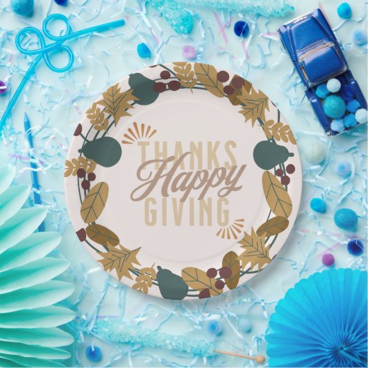 Modernes Erntedank Dinner Party Kleider Pappteller (Party)