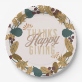 Modernes Erntedank Dinner Party Kleider Pappteller (Vorderseite)