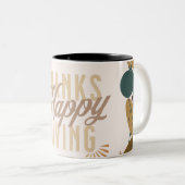 Modernes Erntedank Dinner Party Kleider Zweifarbige Tasse (VorderseiteRechts)