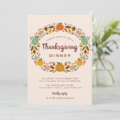 Modernes Erntedank Einladung (Stehend Vorderseite)