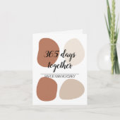 Modernes erstes Hochzeitstag Karte (Vorderseite)