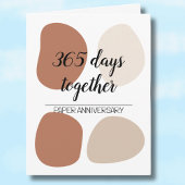 Modernes erstes Hochzeitstag Karte