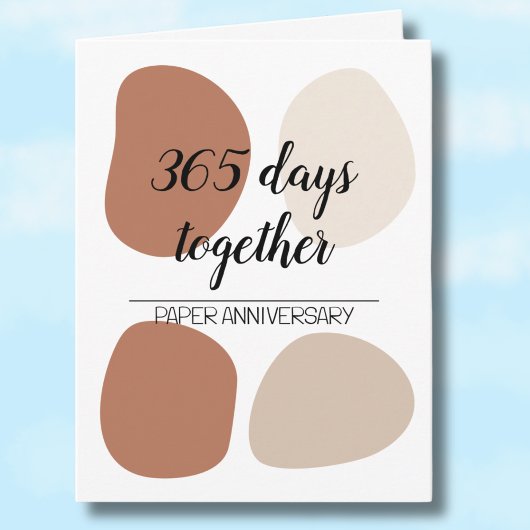 Modernes erstes Hochzeitstag Karte