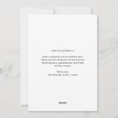 Modernes erstes Verheiratetes Weihnachtsstrand Fot Feiertagskarte (Rückseite)