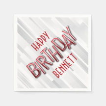 Modernes Erwachsenenrot zum Geburtstag