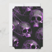 Modernes erwachsenes Halloween-Party Schwarzer Lil Einladung (Rückseite)